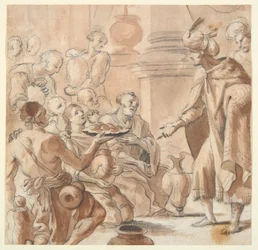 Joseph distribuant du blé
