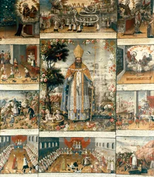 Retable de la vie de Saint Nicolas de Myre ou Bari (270-345)
