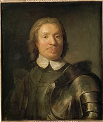 Oliver Cromwell en armure ... (peinture sur toile)