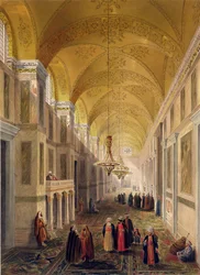 Haghia Sophia, planche 2 : le narthex, gravé par Louis Haghe, publié en 1852