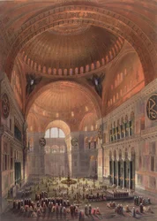 Intérieur de Sainte-Sophie, Constantinople, pub. 1852