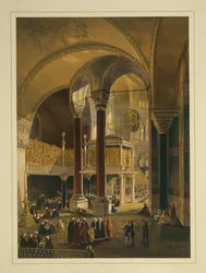 La galerie impériale de la mosquée Ayasofya, ancienne église Sainte-Sophie