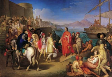 Débarquement de Laurent le Magnifique à Naples, par Gaspero Martellini