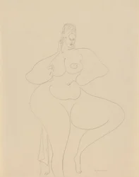 (Danseuse nue avec drapé)