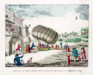 Réception des frères Robert par le prince de Ghistelles en 1784, 1887