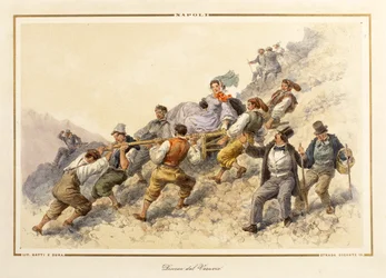 La descente du mont Vésuve