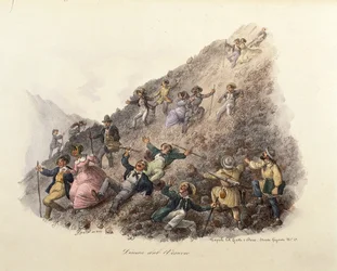 La descente du mont Vésuve