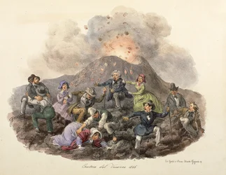 La descente du mont Vésuve