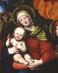 Madone et Enfant, détail de 1516