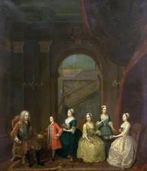 Thomas Wentworth, (1672-1739) Comte de Strafford, et sa famille, vers 1732