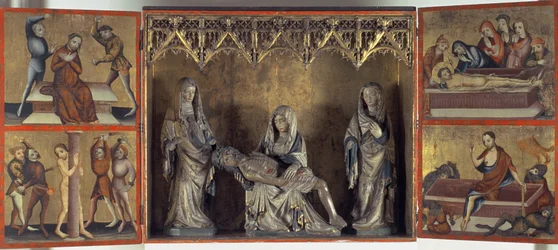 Retable représentant la Lamentation et la Passion du Christ (Autel de Sainte Élisabeth de Thuringe) c.1410