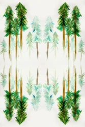 Forêt de pins en miroir