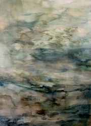 Paysage abstrait brumeux
