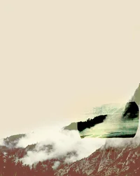 Abstraction des montagnes brumeuses