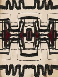 Géométrie tribale rouge