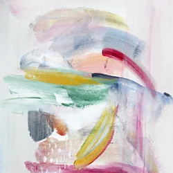 Coups de pinceau doux et colorés
