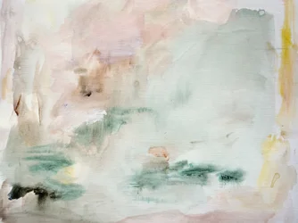 Paysage onirique aux couleurs pastel