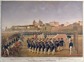 La fusillade de Pantaleon German de Ribon et de ses 8 compagnons à Carthagène le 24 février 1816