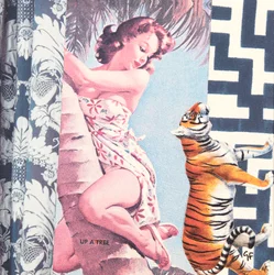 Fille grimpante avec tigre, 2016 (collage)