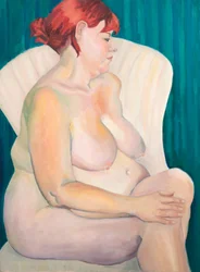 Nu aux cheveux rouges, 2015 (huile sur toile)