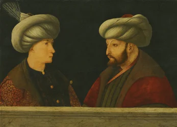 Portrait du sultan Mehmed II avec un jeune dignitaire