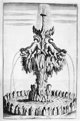 Fontaine avec motif de chien, 1664