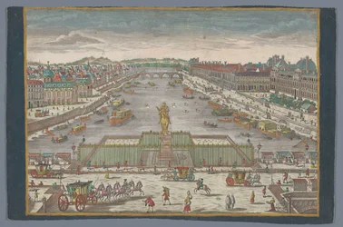 Vue du Pont Neuf sur la Seine à Paris, en direction du Pont Royal