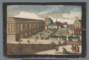 Vue du Palais Royal et du monastère des capucins à Wroclaw