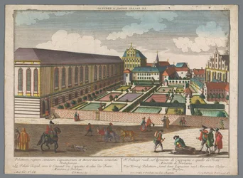 Vue du Palais Royal et du monastère des capucins à Wroclaw