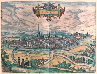 Cambrai, France - dans "Civitates Orbis Terrarum" de Georg Braun, Cologne 1617
