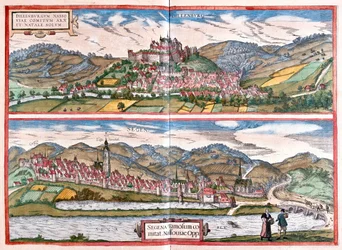 Dillenburg - Siegen, Allemagne - dans "Civitates Orbis Terrarum" de Georg Braun, Cologne 1617