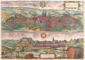 Eisleben, Allemagne - dans "Civitates Orbis Terrarum" de Georg Braun, Cologne 1617