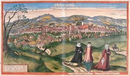 Klauseburg, Cluj, Napoca, Romany - dans "Civitates Orbis Terrarum" de Georg Braun, Cologne 1617