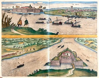 Komoron, Hongrie - dans "Civitates Orbis Terrarum" de Georg Braun, Cologne 1617