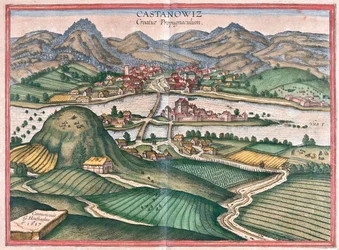 Kostajnica, Croatie - dans "Civitates Orbis Terrarum" de Georg Braun, Cologne 1617
