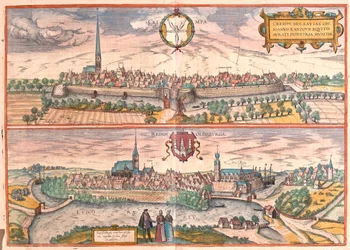Krempe, Rendsburg, Allemagne - dans "Civitates Orbis Terrarum" de Georg Braun, Cologne 1617