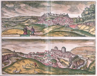 Lebrija - Settenil - Espagne, dans "Civitates Orbis Terrarum" de Georg Braun, Cologne 1617