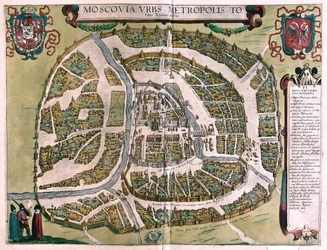 Moscou, Russie - dans "Civitates Orbis Terrarum" de Georg Braun, Cologne 1617