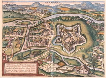Oradea, Romany - dans "Civitates Orbis Terrarum" de Georg Braun, Cologne 1617