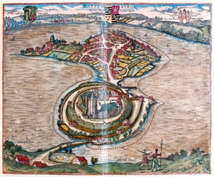 Ratzeburg, Allemagne - dans "Civitates Orbis Terrarum" de Georg Braun, Cologne 1617