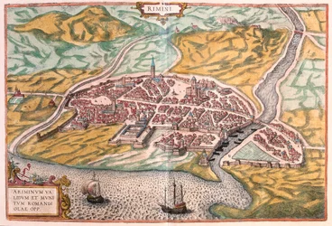 Rimini, Italie - dans "Civitates Orbis Terrarum" de Georg Braun, Cologne 1617