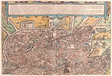 Rome, Italie - dans "Civitates Orbis Terrarum" de Georg Braun, Cologne 1617