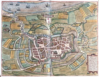 Staden, Allemagne - dans "Civitates Orbis Terrarum" de Georg Braun, Cologne 1617