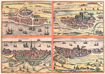 Suède, dans "Civitates Orbis Terrarum" de Georg Braun, Cologne 1617
