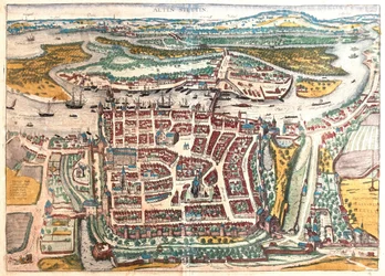 Szczecin, Pologne - dans "Civitates Orbis Terrarum" de Georg Braun, Cologne 1617