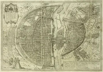 Plan de la ville de Paris, 1572
