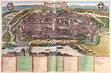 Wien, Autriche - dans "Civitates Orbis Terrarum" de Georg Braun, Cologne 1617