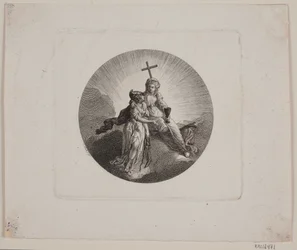Vignette avec la Foi et Minerve
