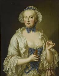 French: Marie-Anne-Sophie de Saxe, princesse électrice de Bavière (1728-1797) Portrait of Maria Anna Sophia of Saxony, Electress of Bavaria (1728-1797)