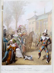 Le Mardi Gras sur le boulevard des Italiens à Paris